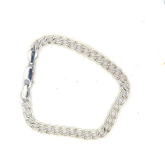 Vintage Estate Sterling Silver 925 Italian Chain Link Bracelet 7.5” Men Women - Picture 1 of 7